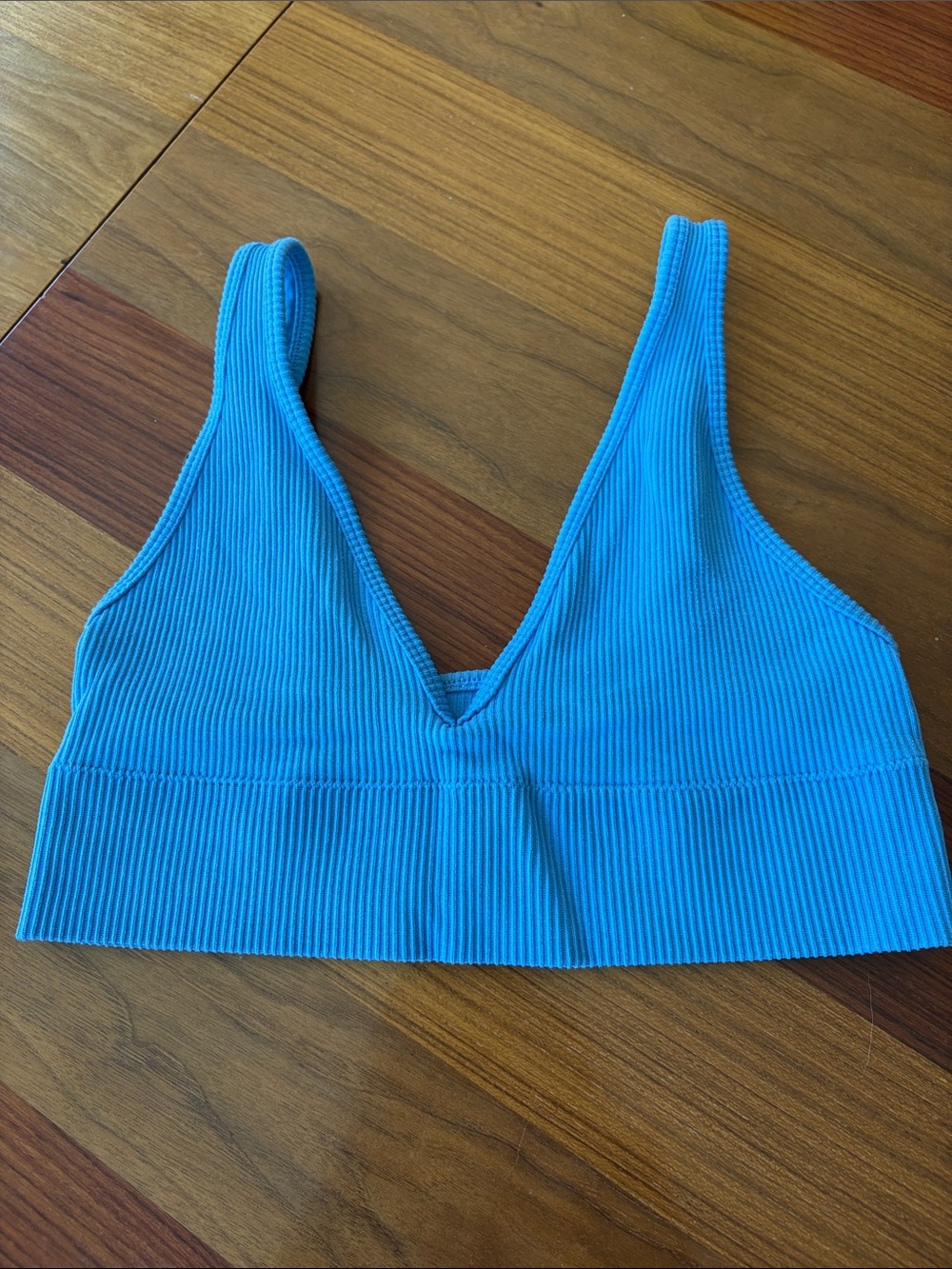 Urban Outfitters Blue Ribbed/Textures Bralette Size M/L